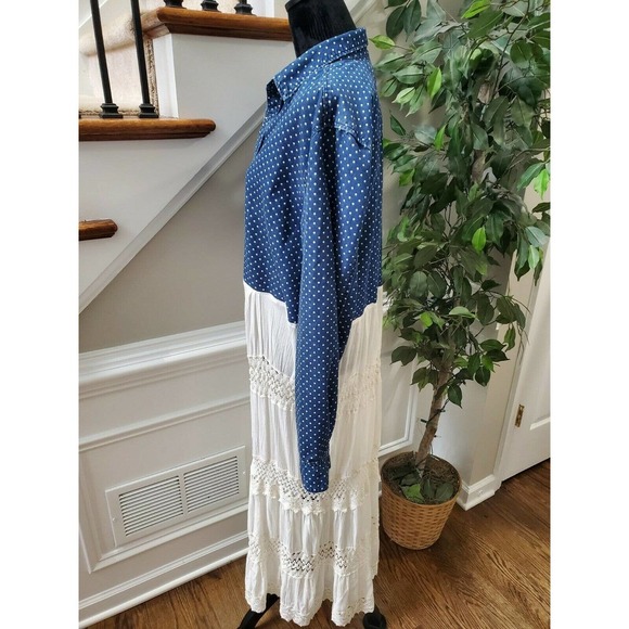 Women’s UPCYCLED REFASHIONED SHABBYCHIC BOHO Long Duster- Bust 44" - Picture 5 of 10